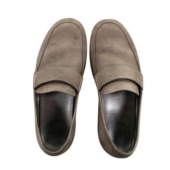 FitFlop Shoes Men 13 Loafer Slip On Comfort Classic Toning Leather Walking Brown main image 4